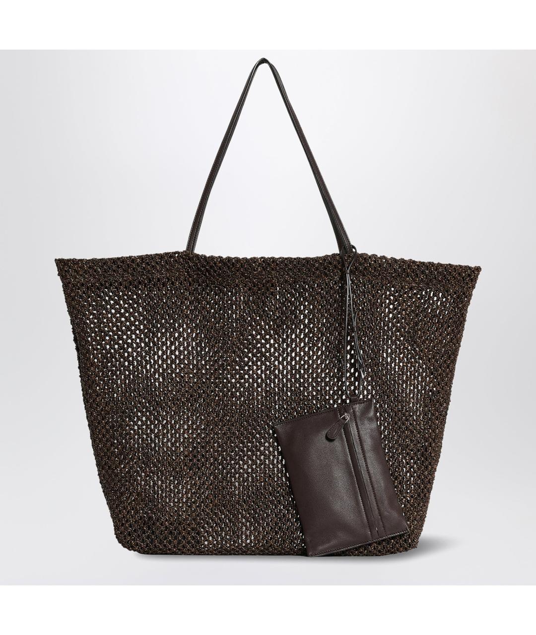 THE ROW Коричневая синтетическая сумка тоут, фото 3