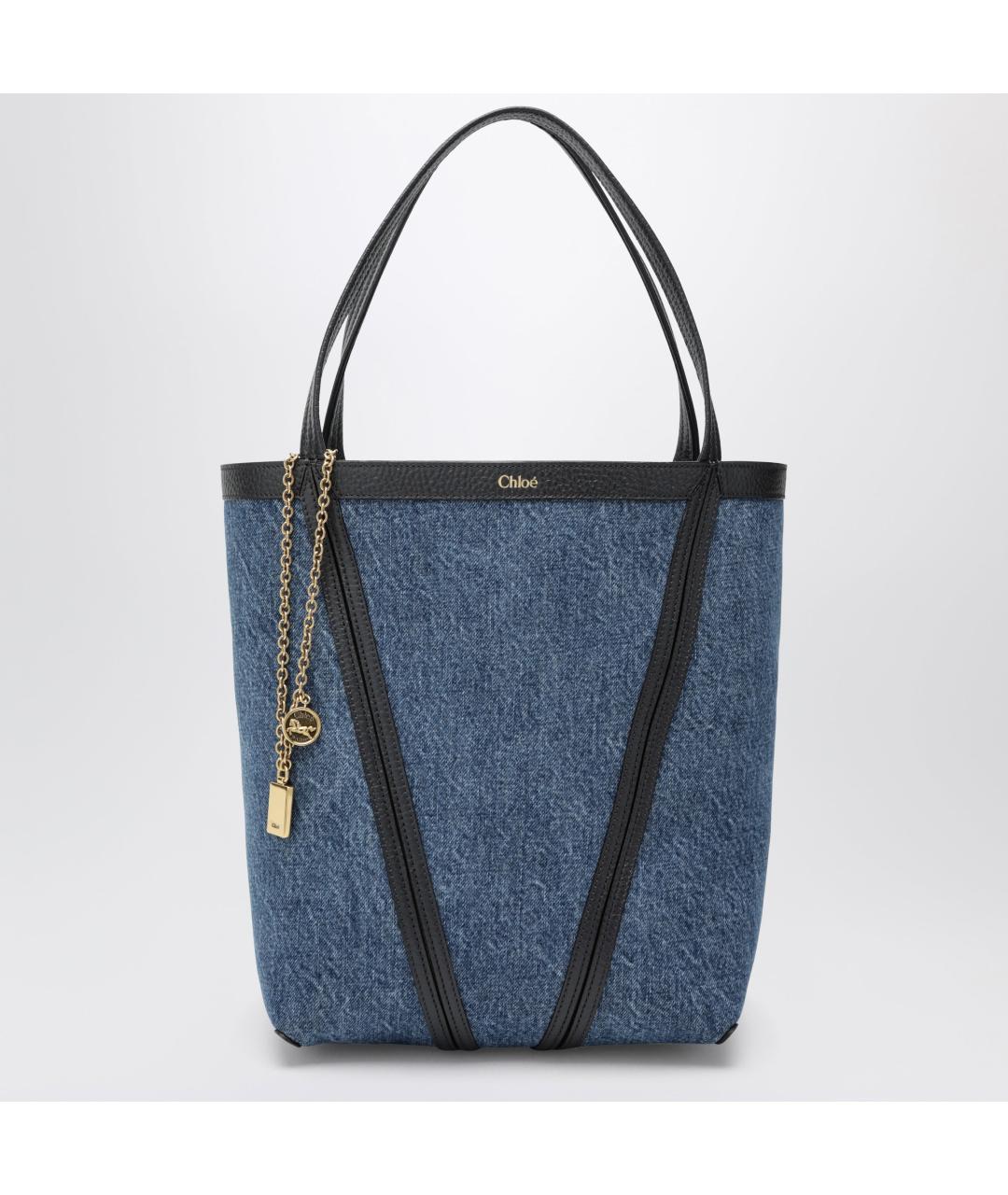 CHLOE Синяя тканевая сумка тоут, фото 3