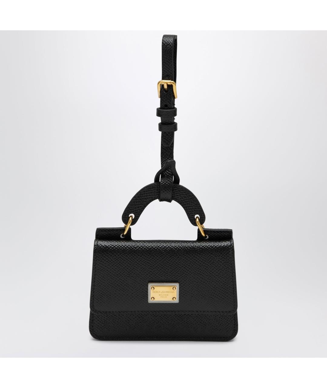 DOLCE&GABBANA Черный кожаный кардхолдер, фото 3