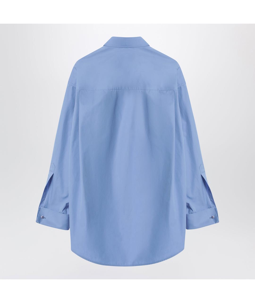 BALENCIAGA Синяя хлопковая рубашка, фото 2