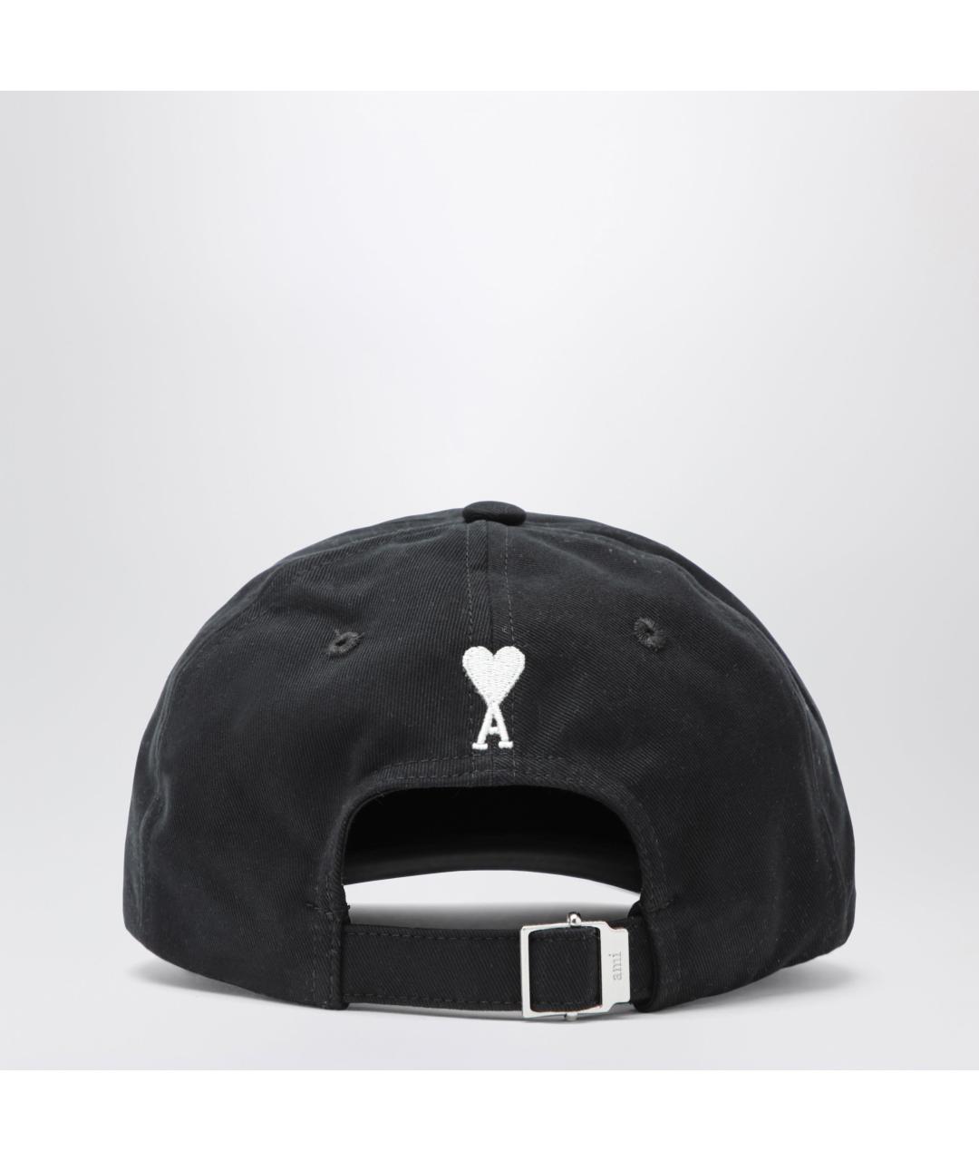 Ami Paris Черная хлопковая кепка/бейсболка, фото 3