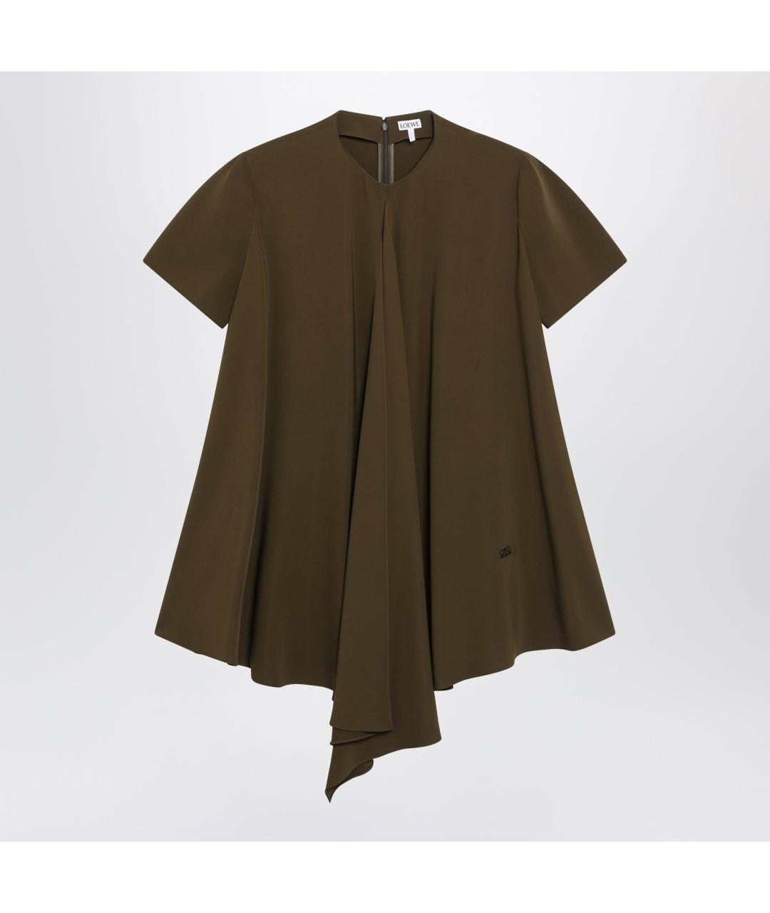 LOEWE Зеленые вискозное повседневное платье, фото 3