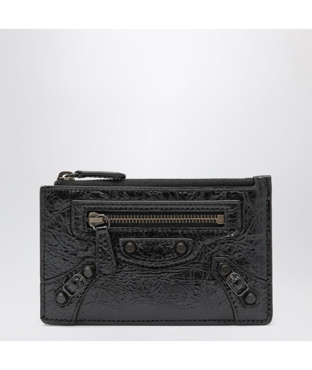 BALENCIAGA Черный кожаный кардхолдер, фото 3