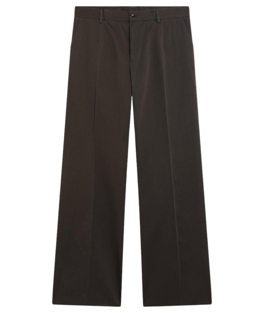 DOLCE&GABBANA Коричневые хлопковые повседневные брюки, фото 1