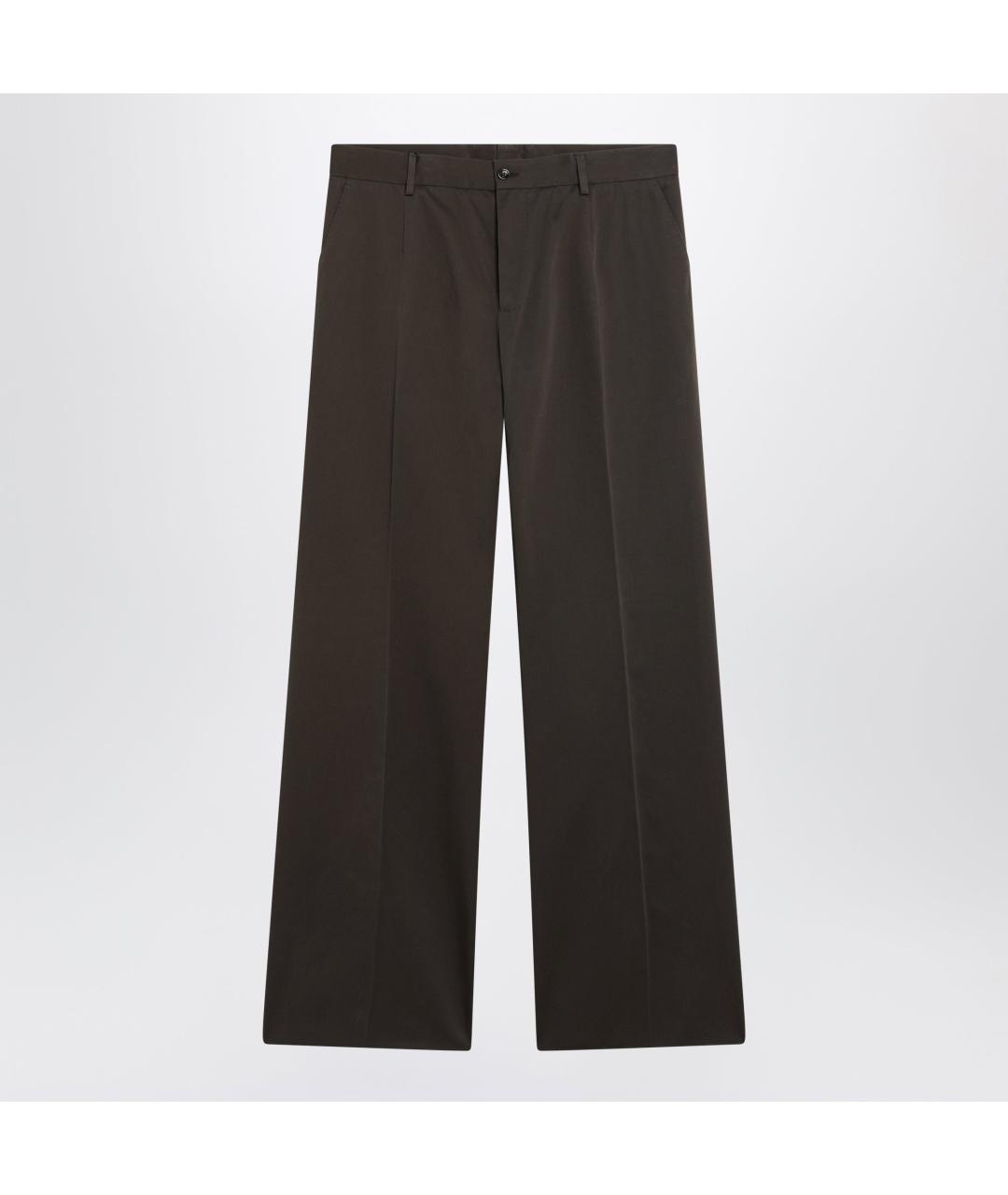 DOLCE&GABBANA Коричневые хлопковые повседневные брюки, фото 5