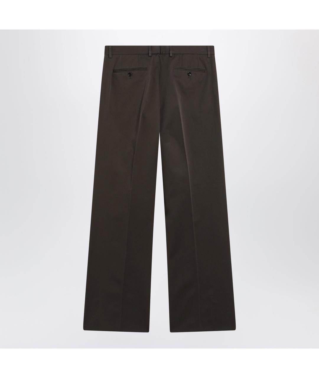 DOLCE&GABBANA Коричневые хлопковые повседневные брюки, фото 2