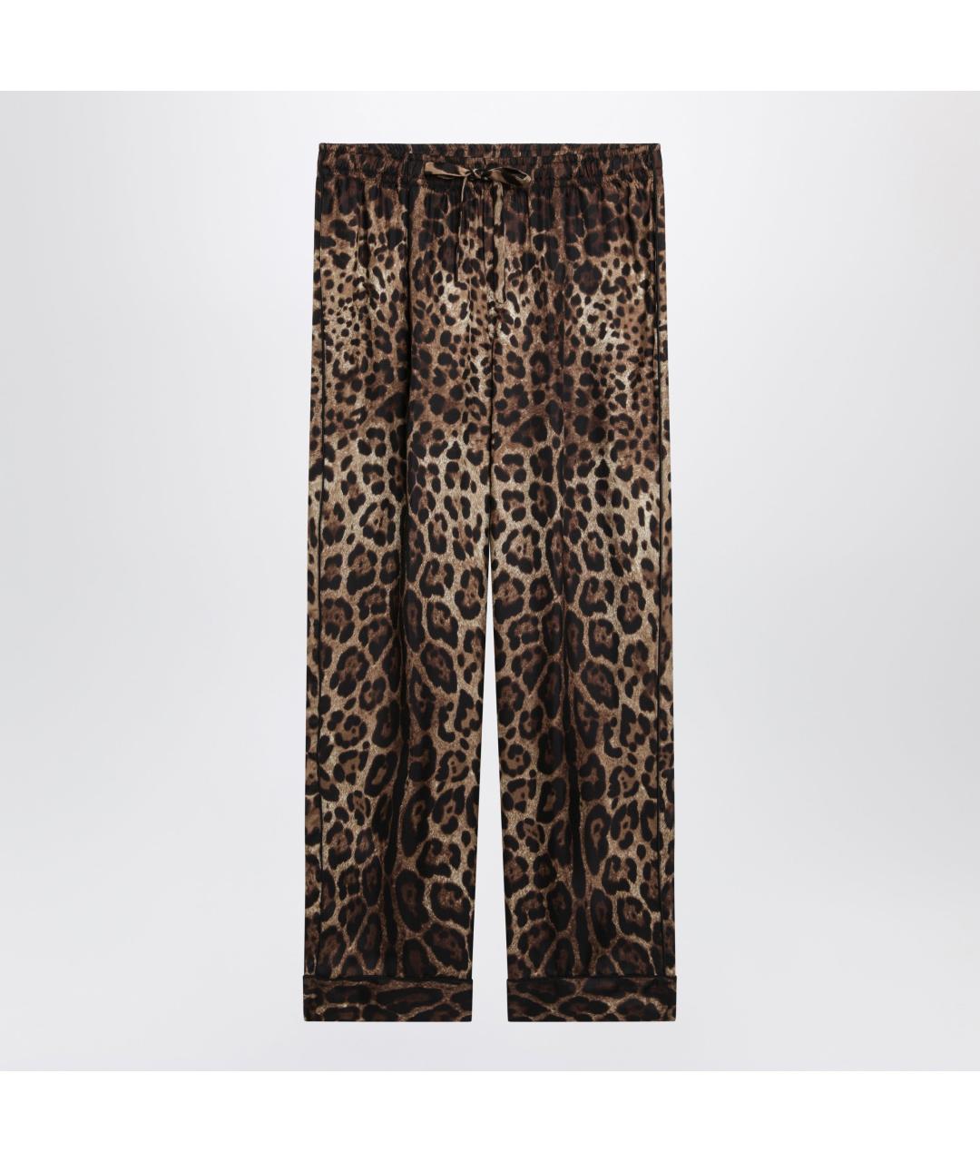 DOLCE&GABBANA Мульти шелковые повседневные брюки, фото 3