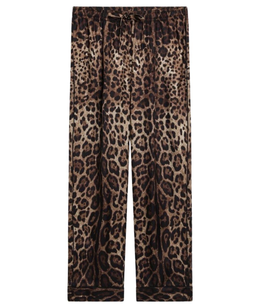 DOLCE&GABBANA Мульти шелковые повседневные брюки, фото 1