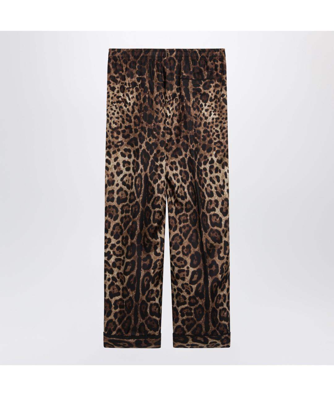 DOLCE&GABBANA Мульти шелковые повседневные брюки, фото 2