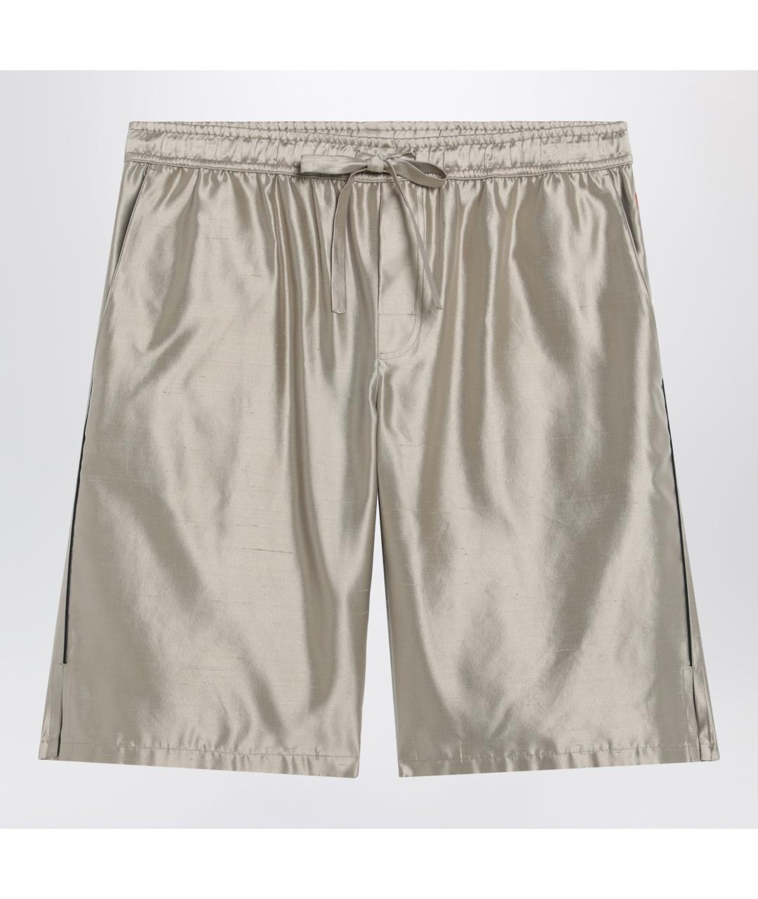 DOLCE&GABBANA Бежевые шелковые шорты, фото 3