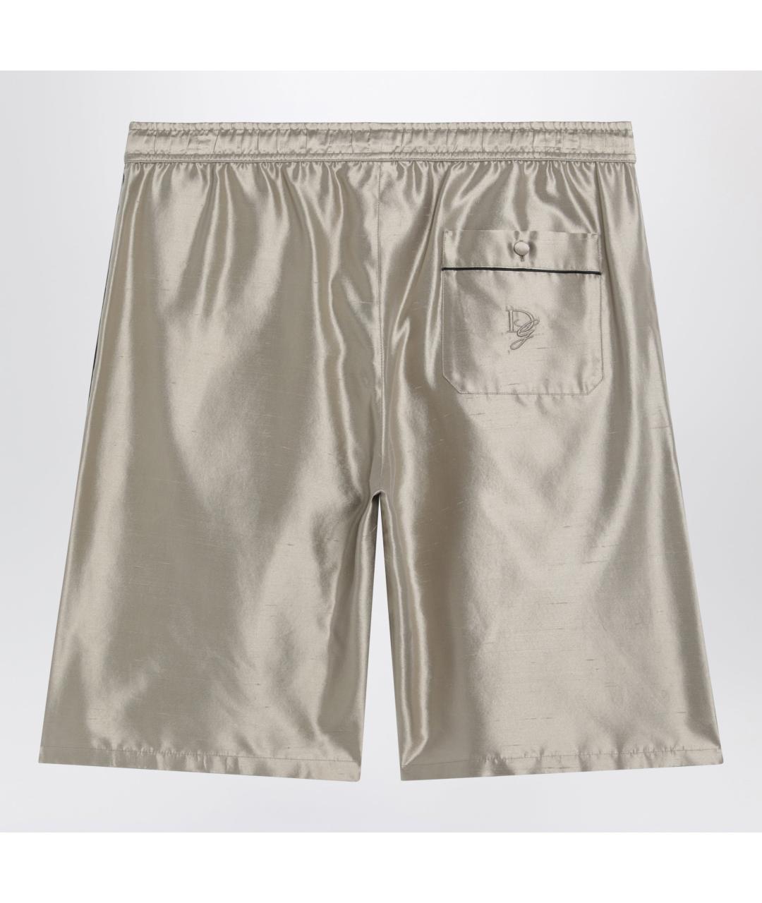 DOLCE&GABBANA Бежевые шелковые шорты, фото 2