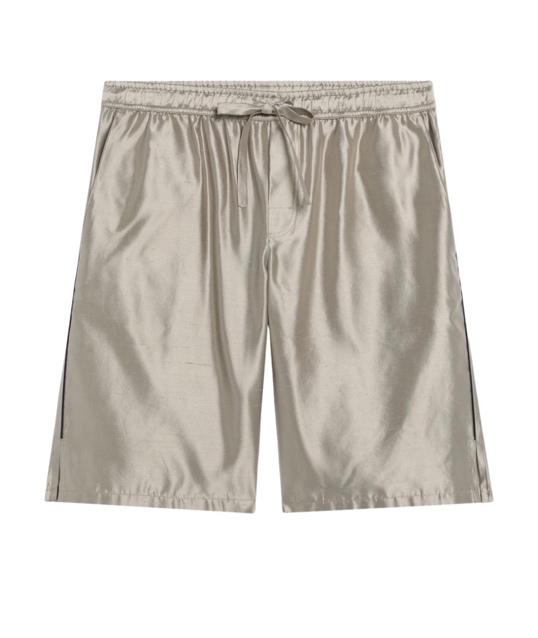 DOLCE&GABBANA Бежевые шелковые шорты, фото 1