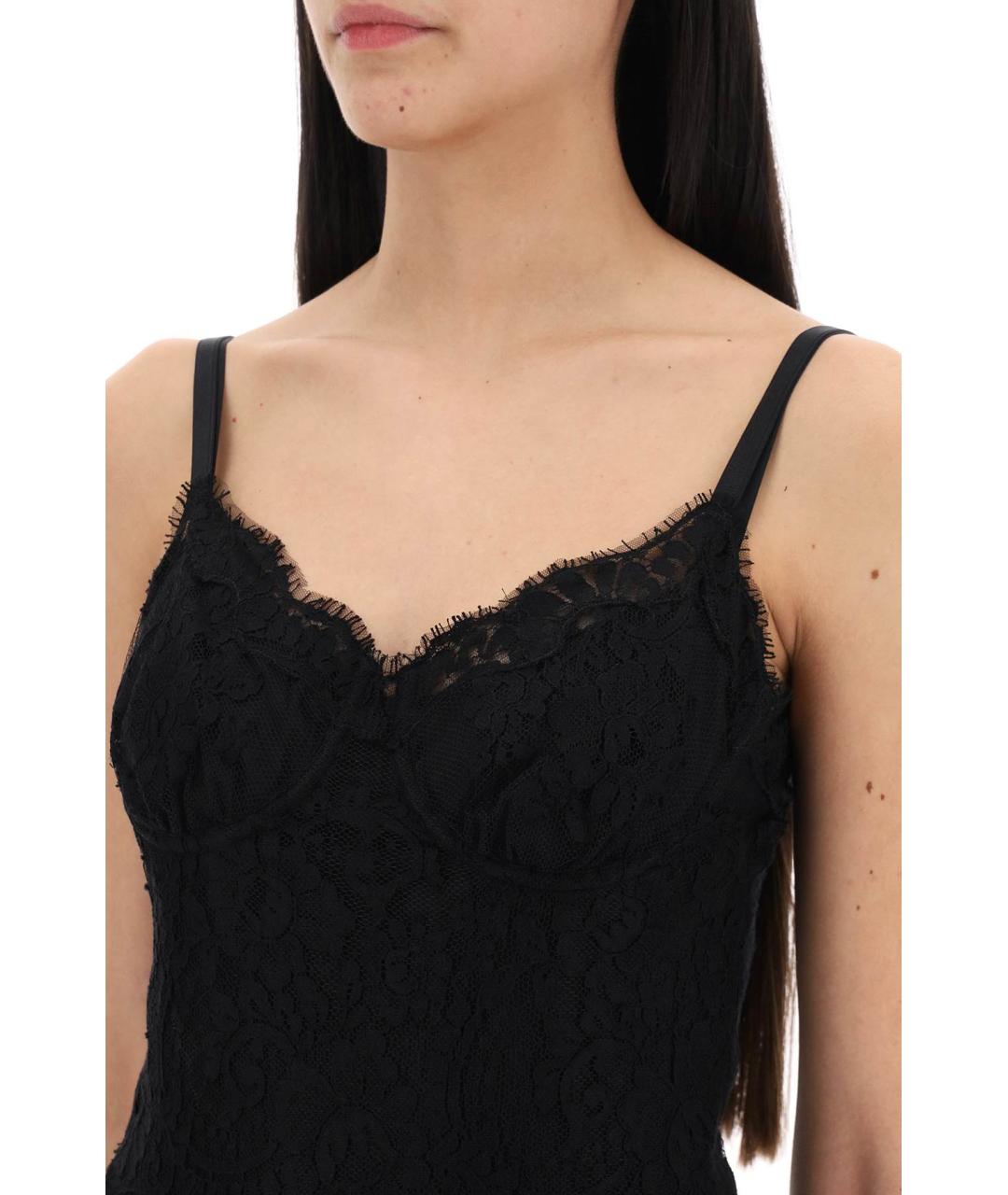 DOLCE&GABBANA Черное повседневное платье, фото 4