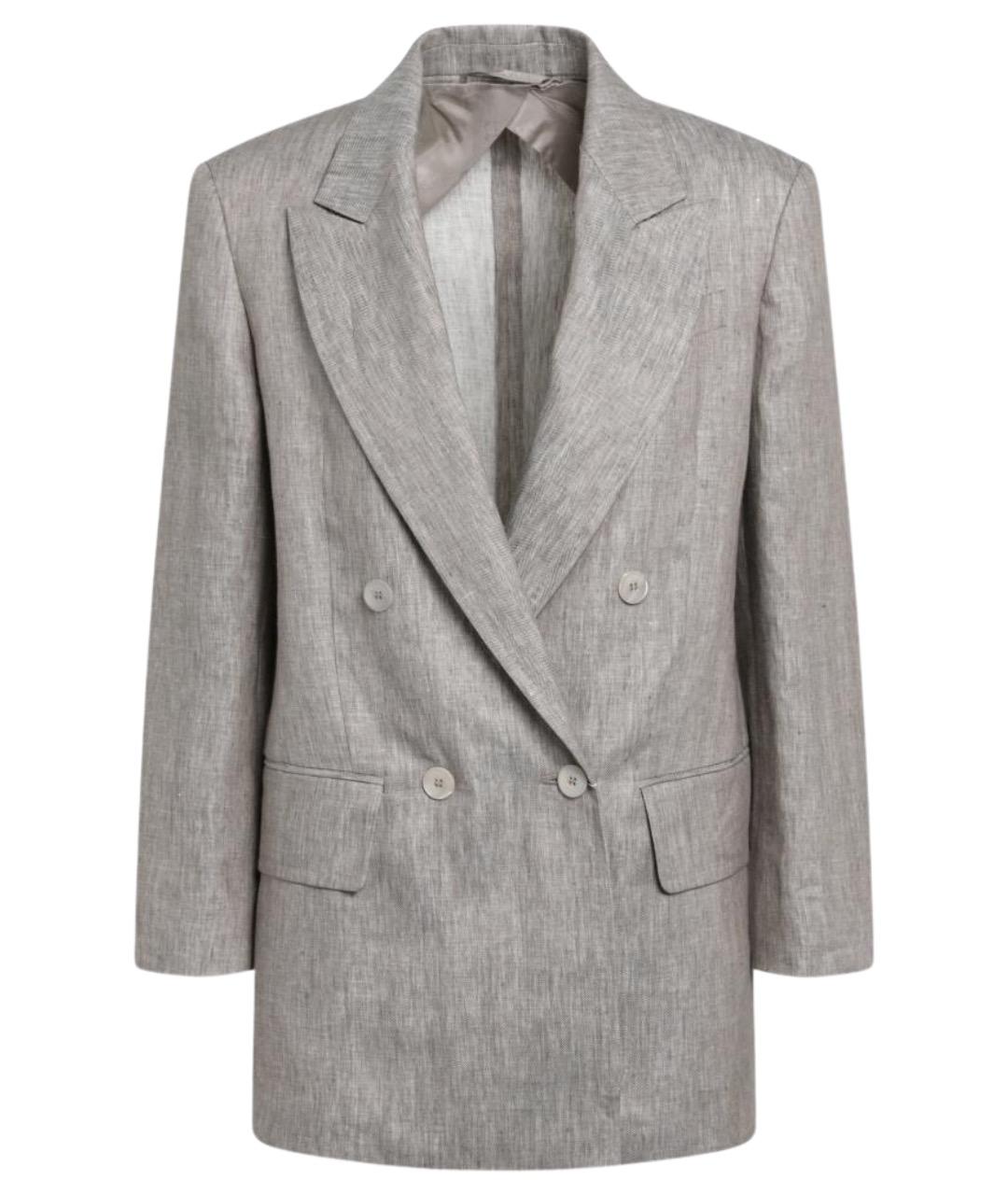 MAX MARA Бежевый льняной жакет/пиджак, фото 1