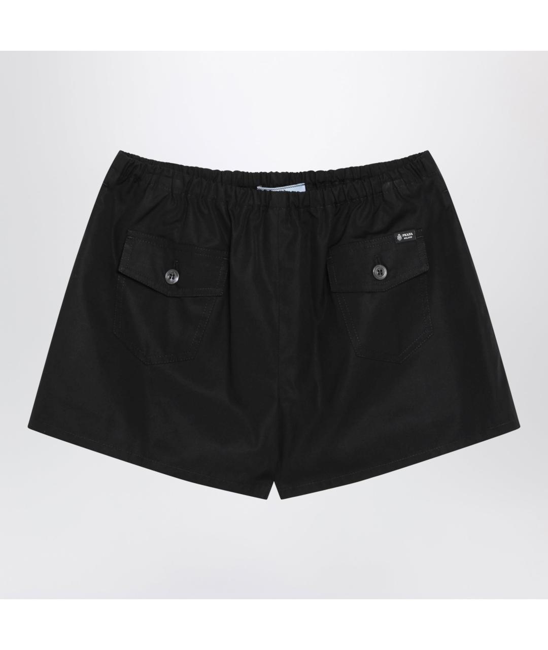 PRADA Черные хлопковые шорты, фото 3