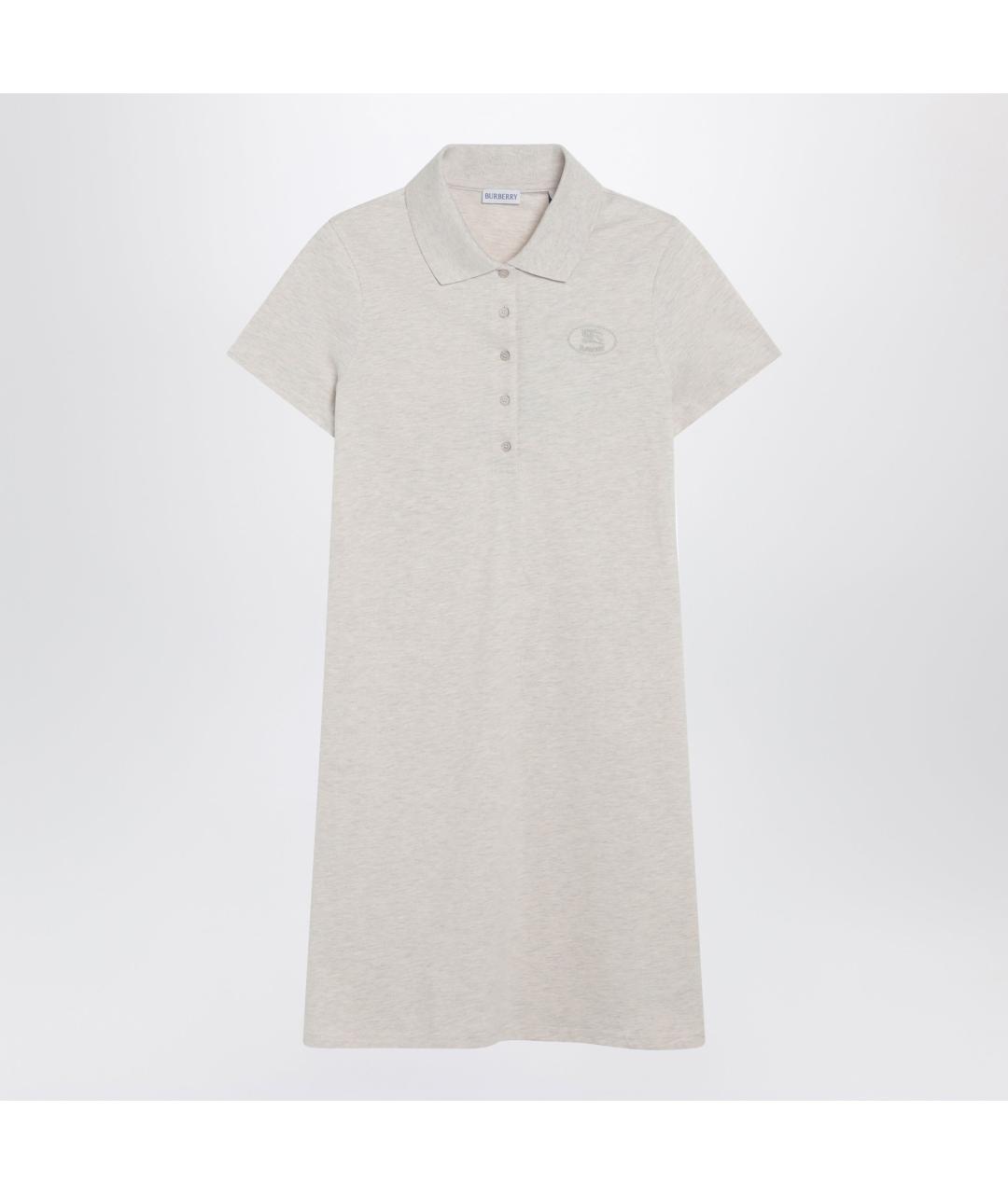 BURBERRY Бежевое хлопковое повседневное платье, фото 3