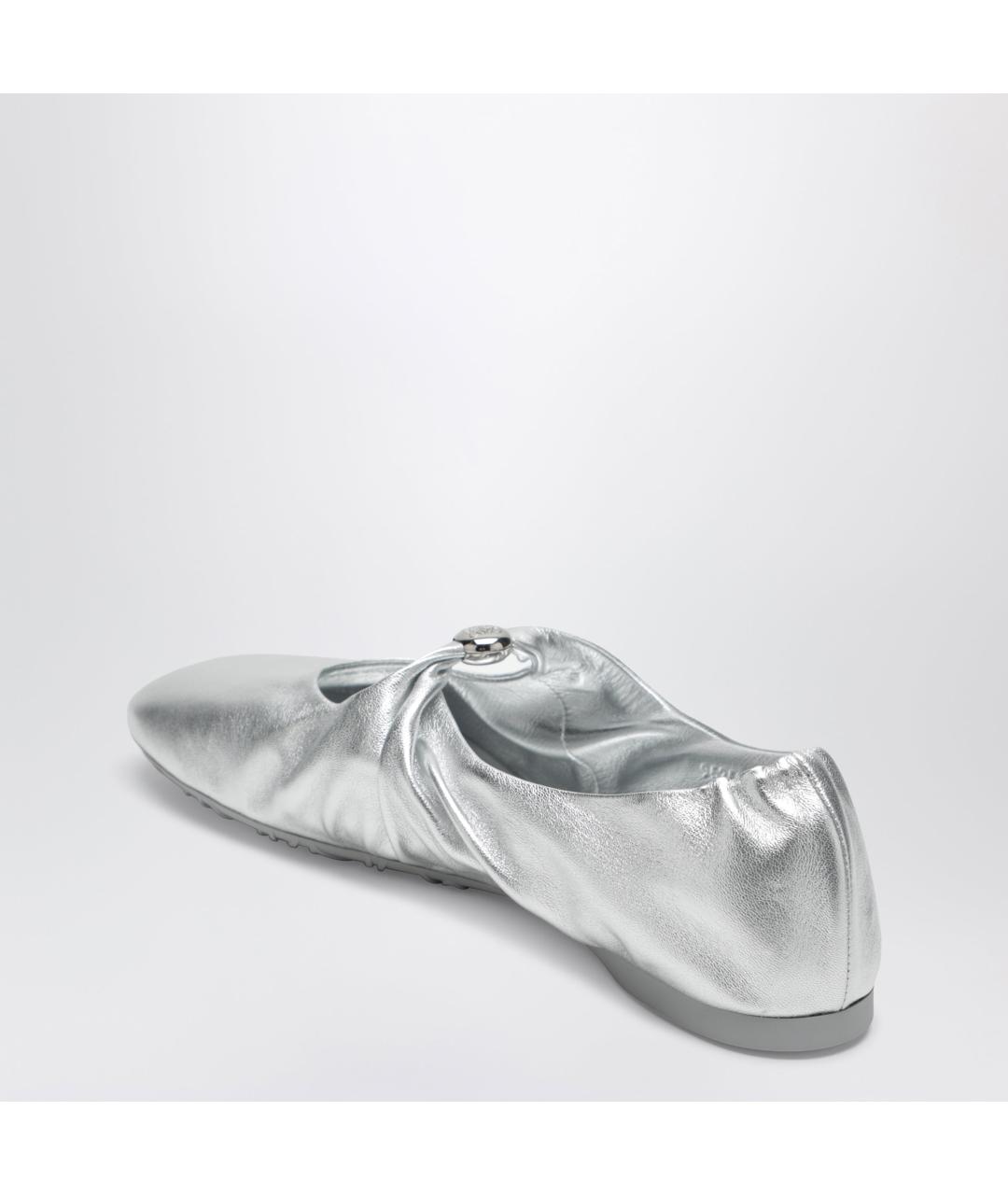 LOEWE Серые кожаные балетки, фото 2