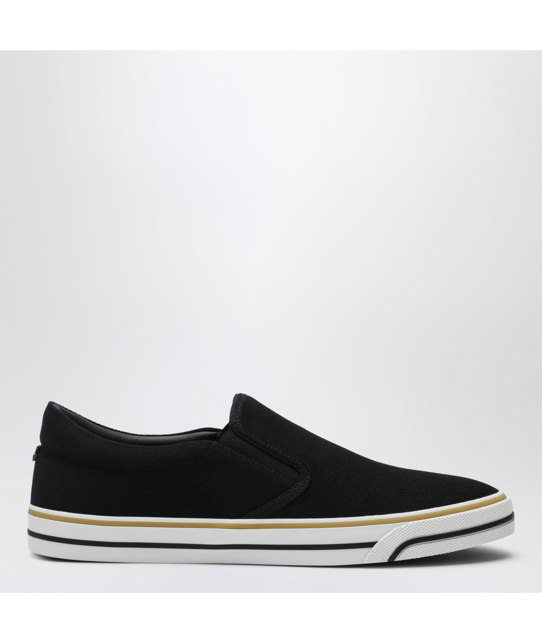 DOLCE&GABBANA Черные текстильные слипоны, фото 3