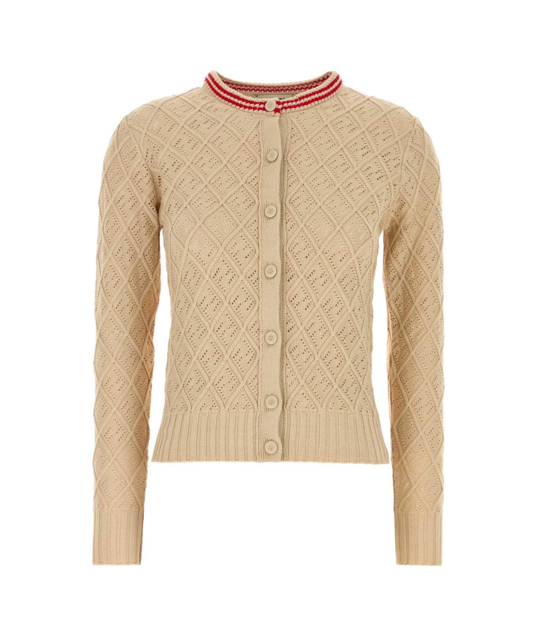 FENDI Бежевый хлопковый кардиган, фото 1