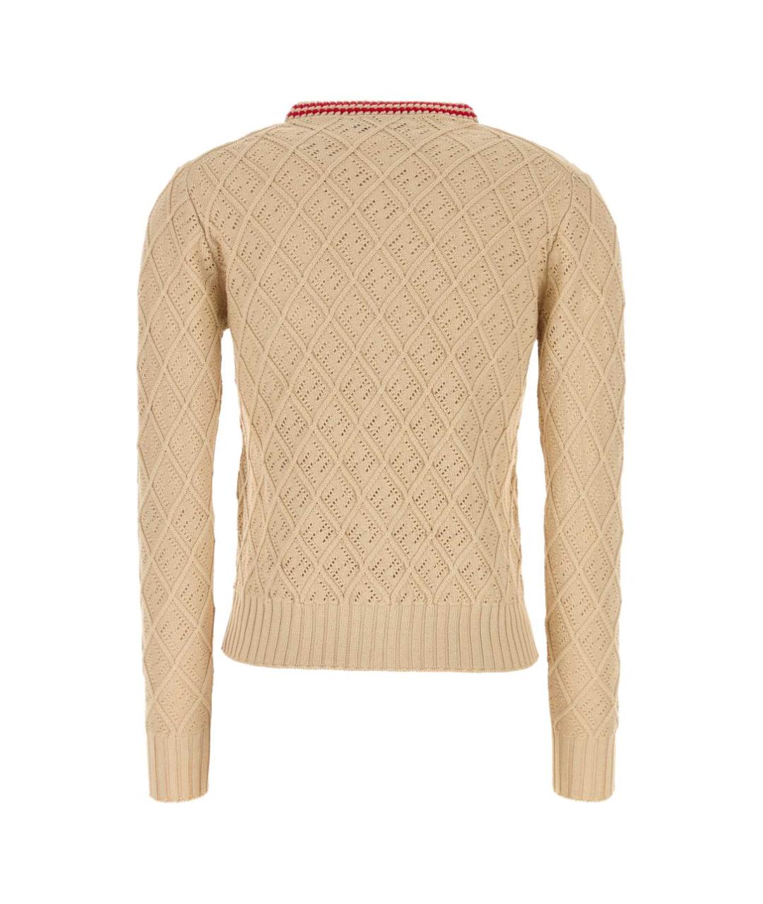 FENDI Бежевый хлопковый кардиган, фото 2