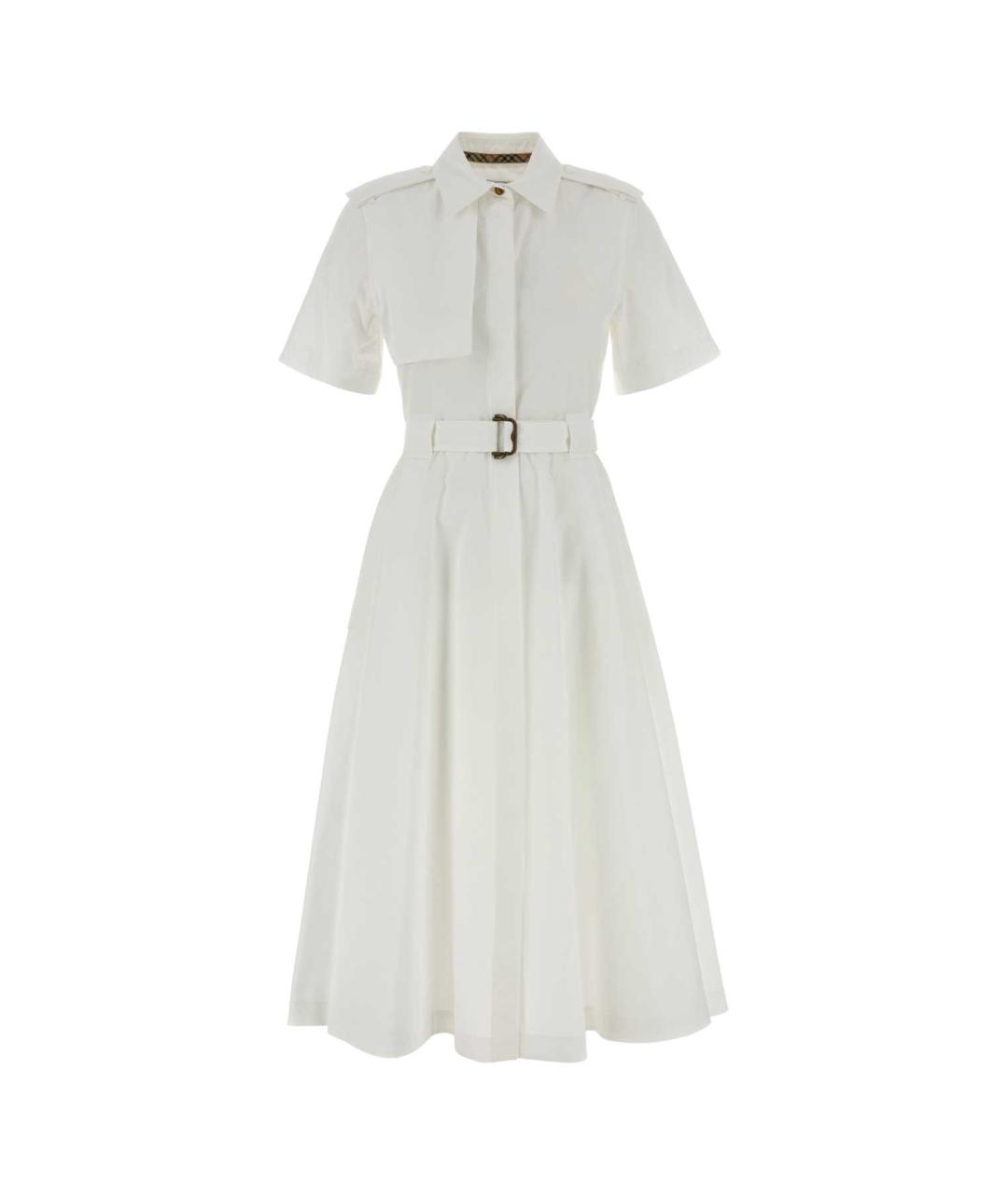 BURBERRY Белое хлопковое платье, фото 1
