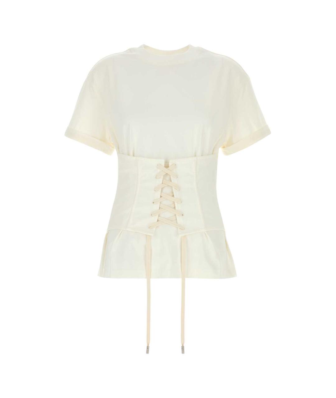 ALEXANDER MCQUEEN Белая хлопковая футболка, фото 1