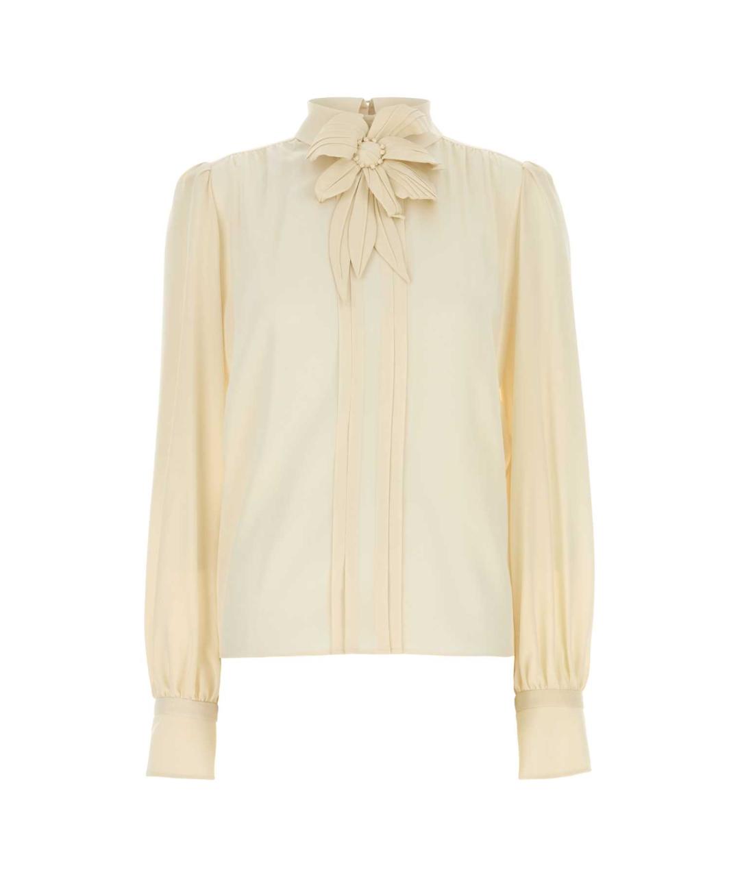 VALENTINO Желтая шелковая футболка, фото 1