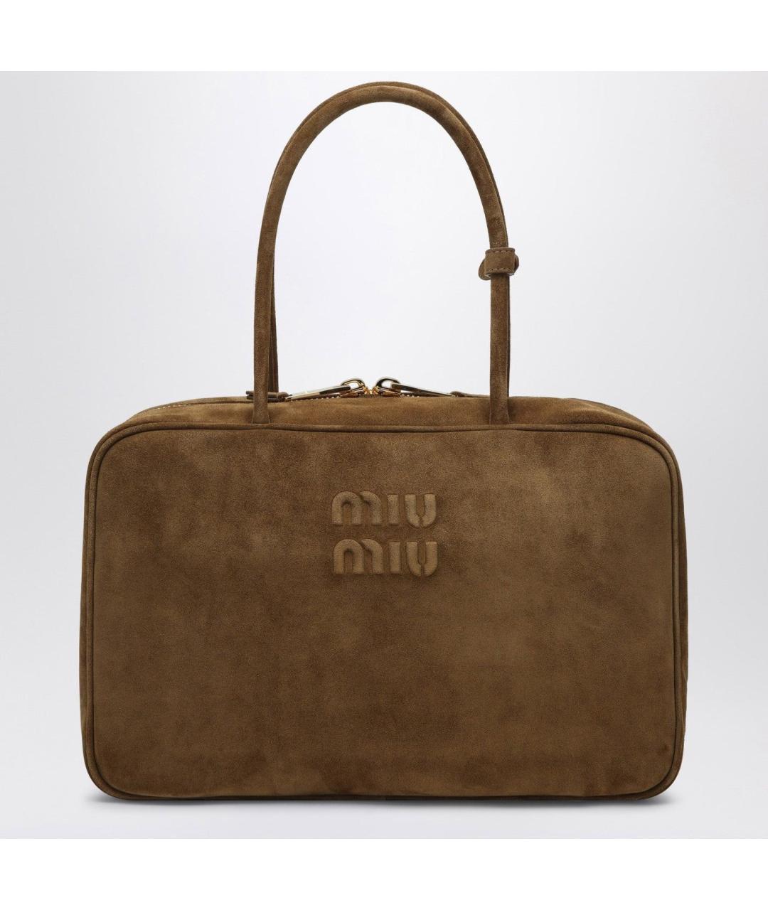 MIU MIU Замшевая сумка с короткими ручками, фото 3