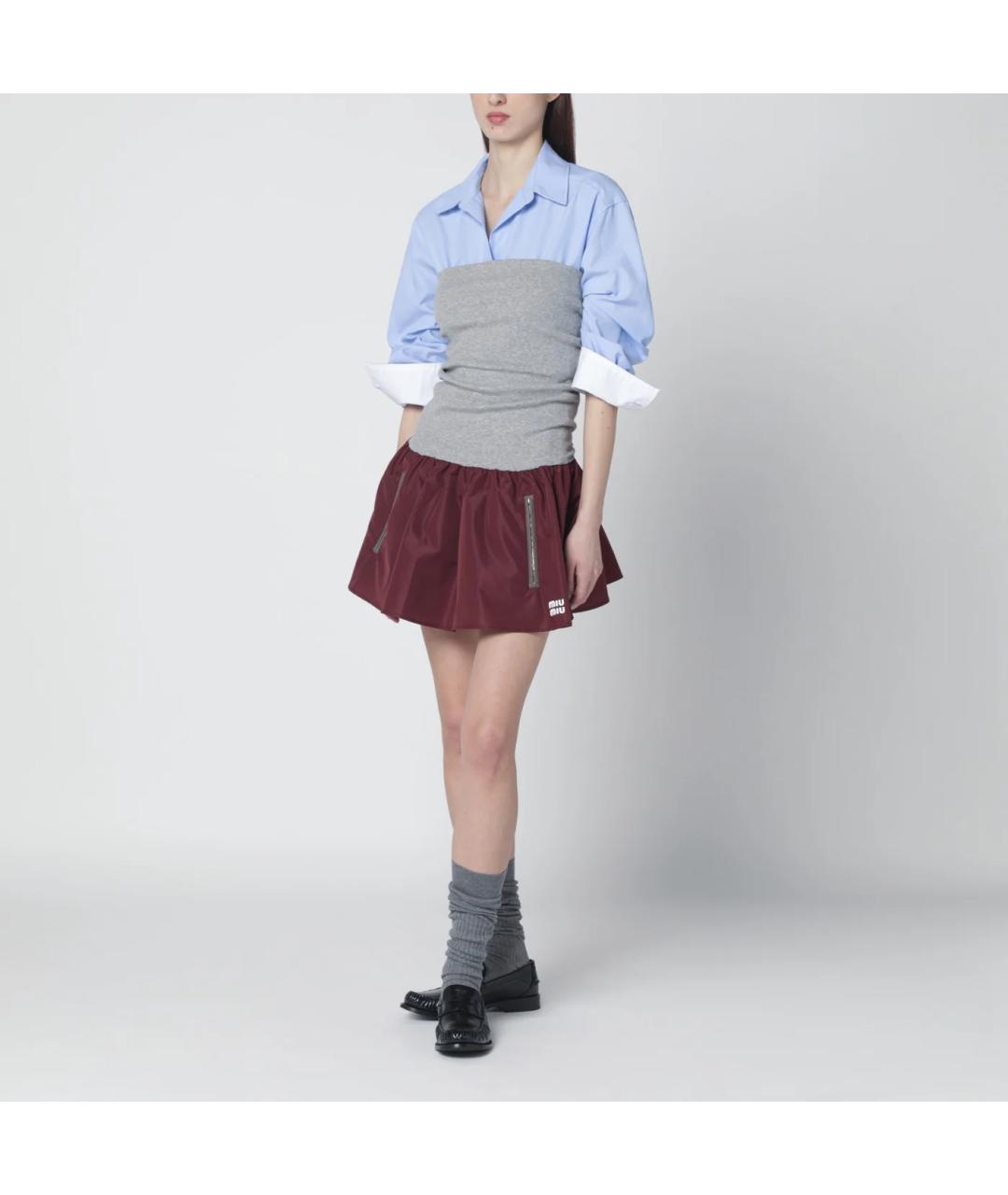 MIU MIU Мульти полиэстеровое платье, фото 4