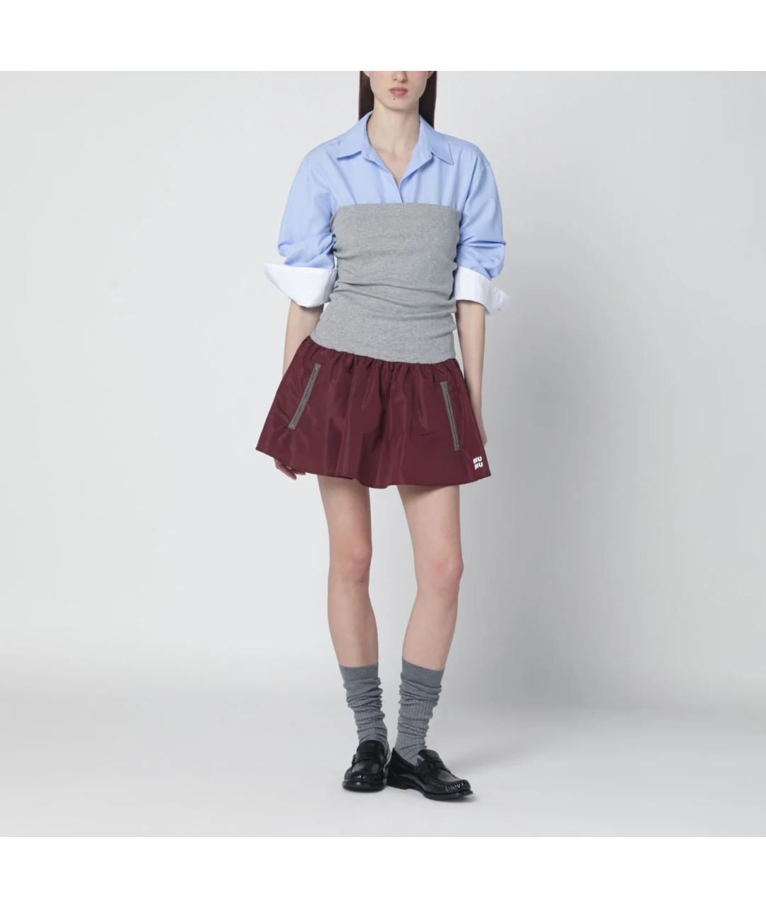 MIU MIU Мульти полиэстеровое платье, фото 3