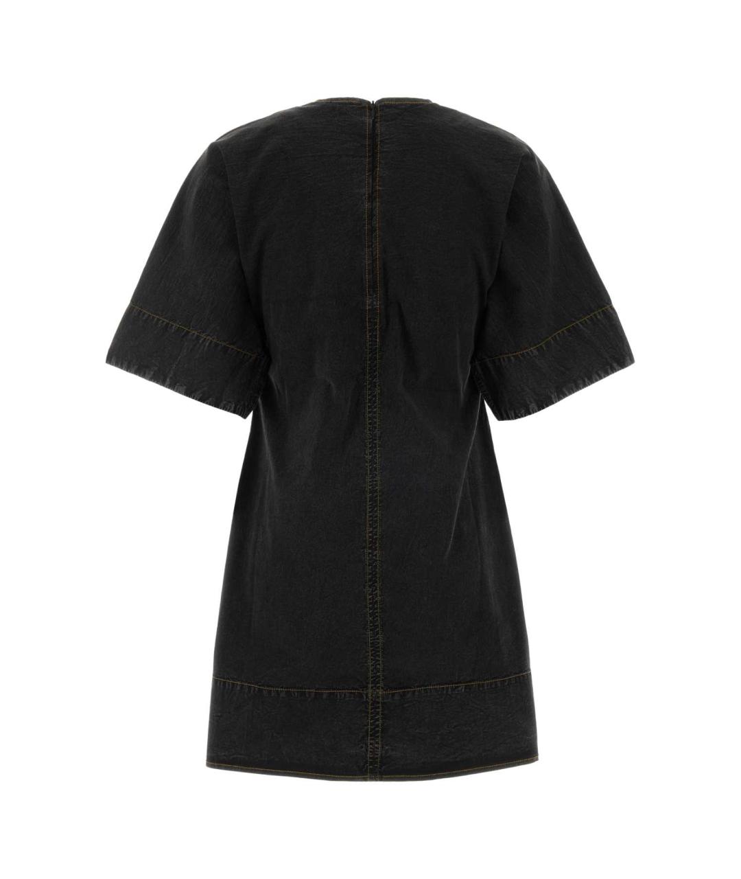 GANNI Черное хлопковое платье, фото 2