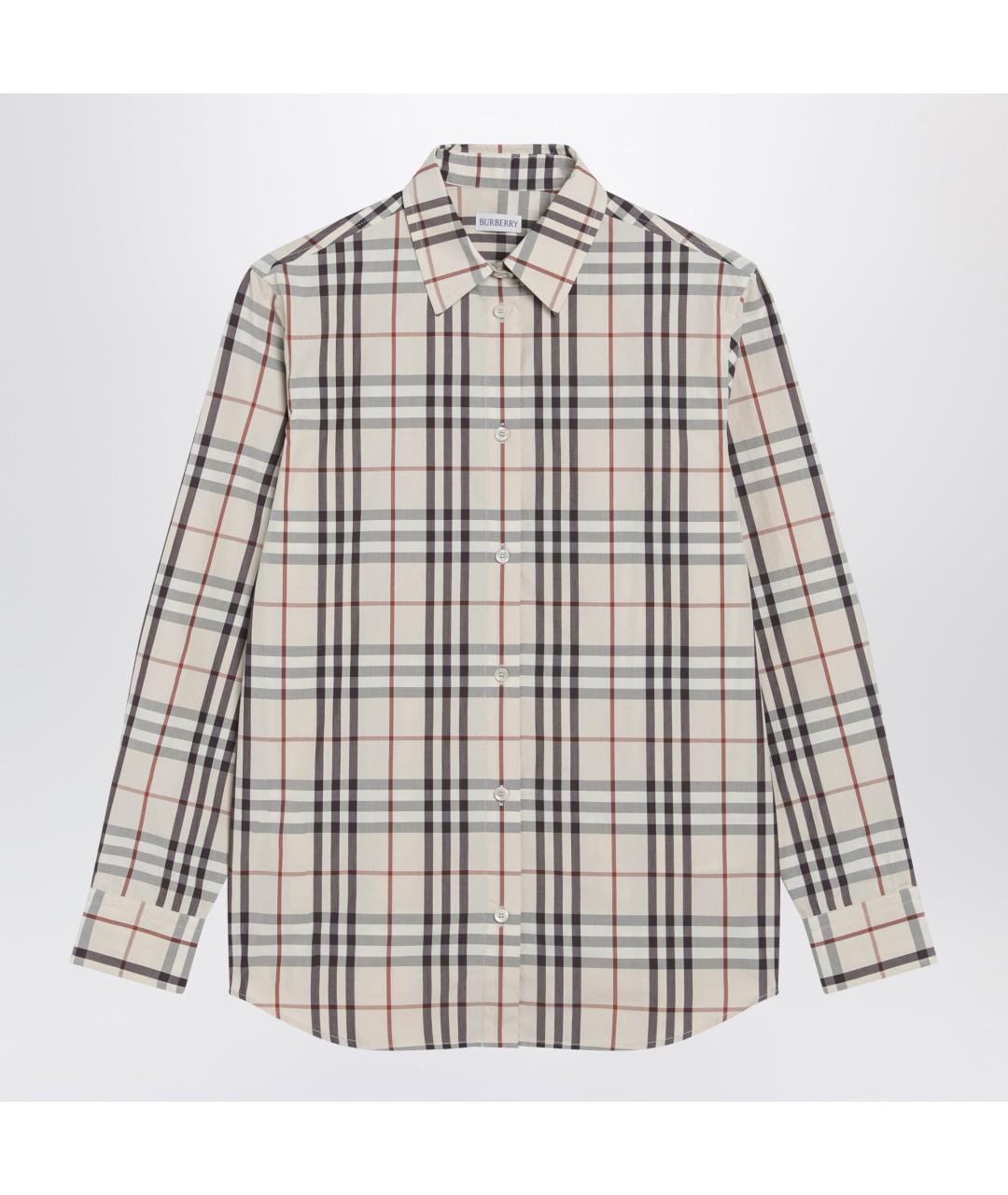 BURBERRY Бежевая хлопковая рубашка, фото 2