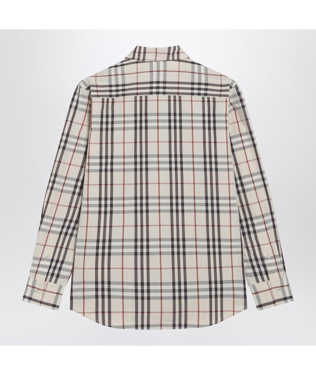 BURBERRY Бежевая хлопковая рубашка, фото 3