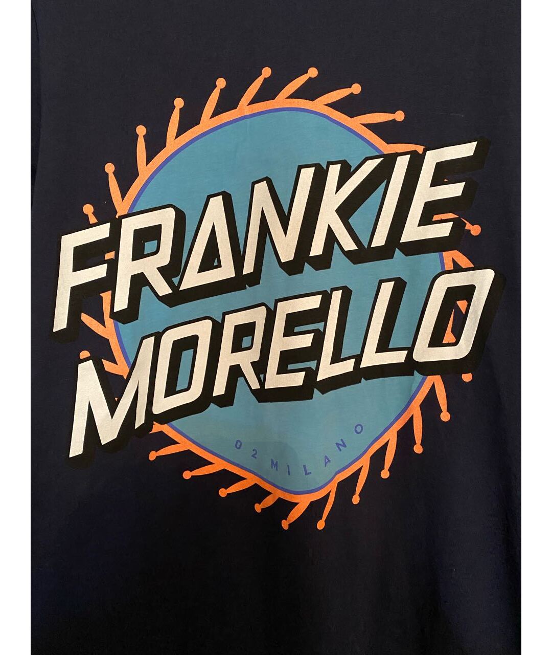 FRANKIE MORELLO Темно-синяя хлопковая футболка, фото 4