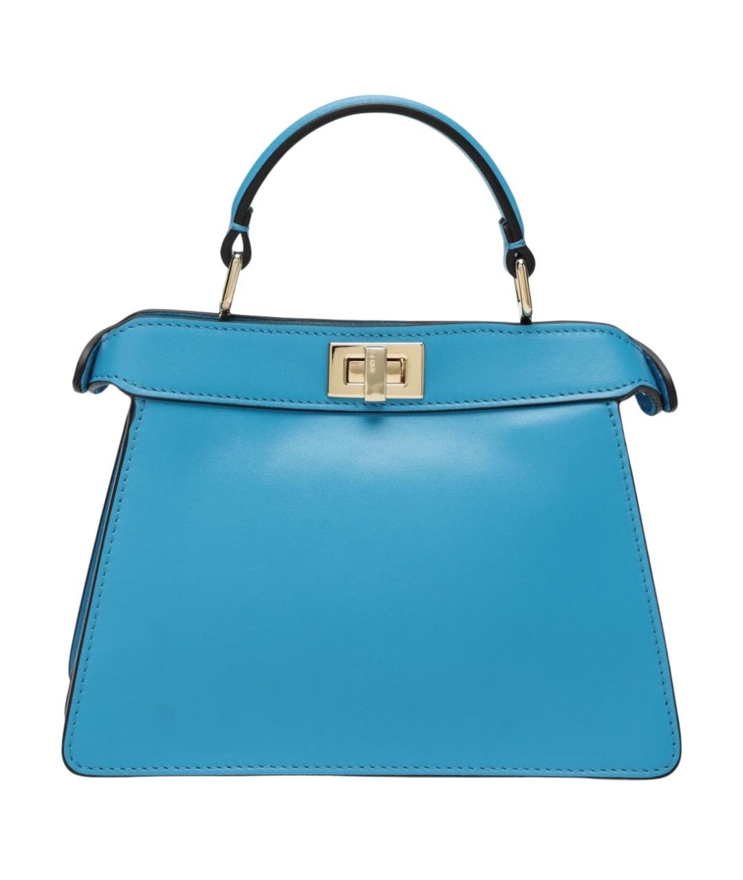 FENDI Голубая кожаная сумка через плечо, фото 1