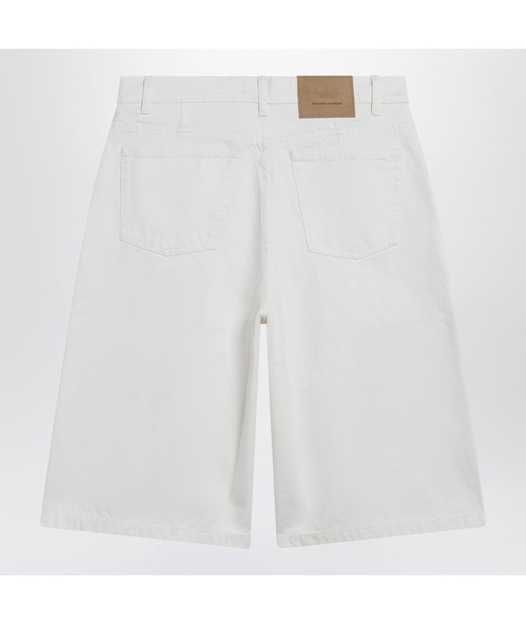 Ami Paris Белые хлопковые шорты, фото 2