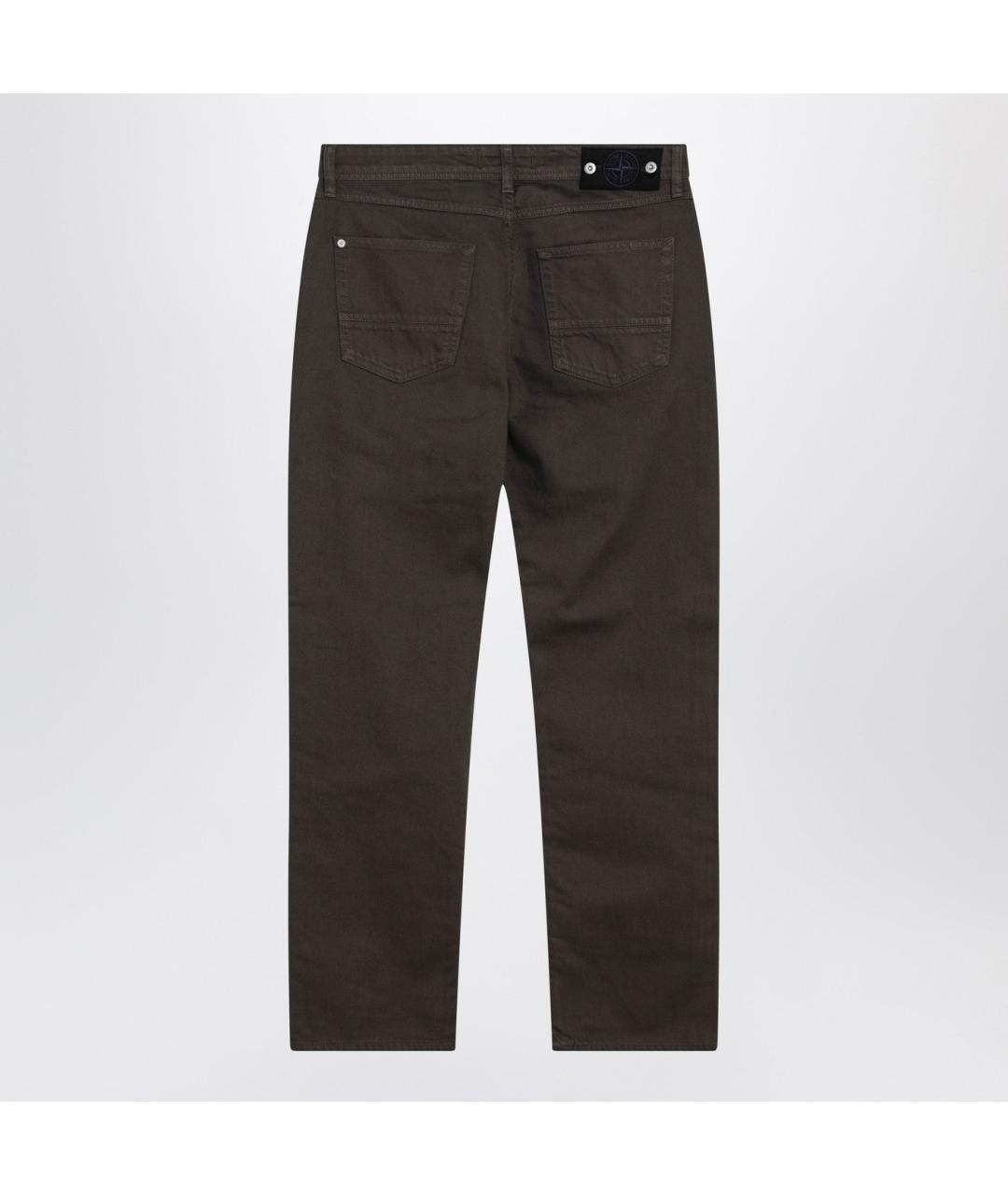 STONE ISLAND Коричневые повседневные брюки, фото 2