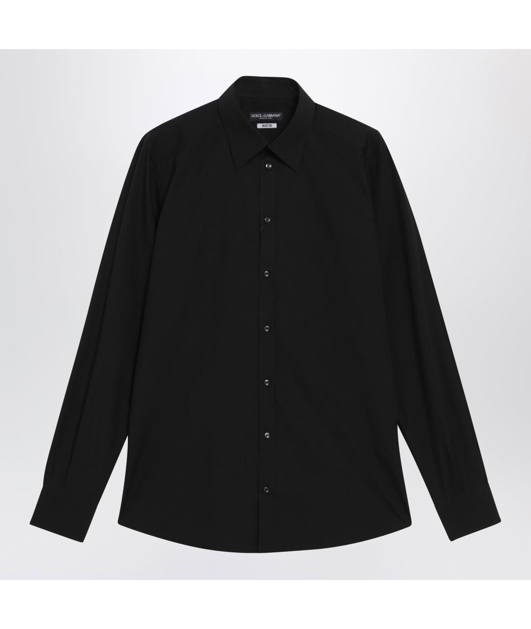 DOLCE&GABBANA Черная хлопковая кэжуал рубашка, фото 3