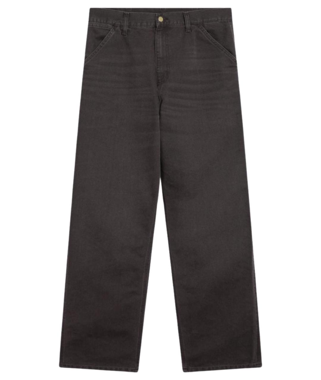 CARHARTT WIP Серые хлопковые повседневные брюки, фото 1