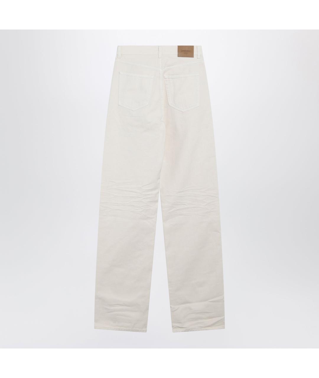 SAINT LAURENT Белые прямые джинсы, фото 2