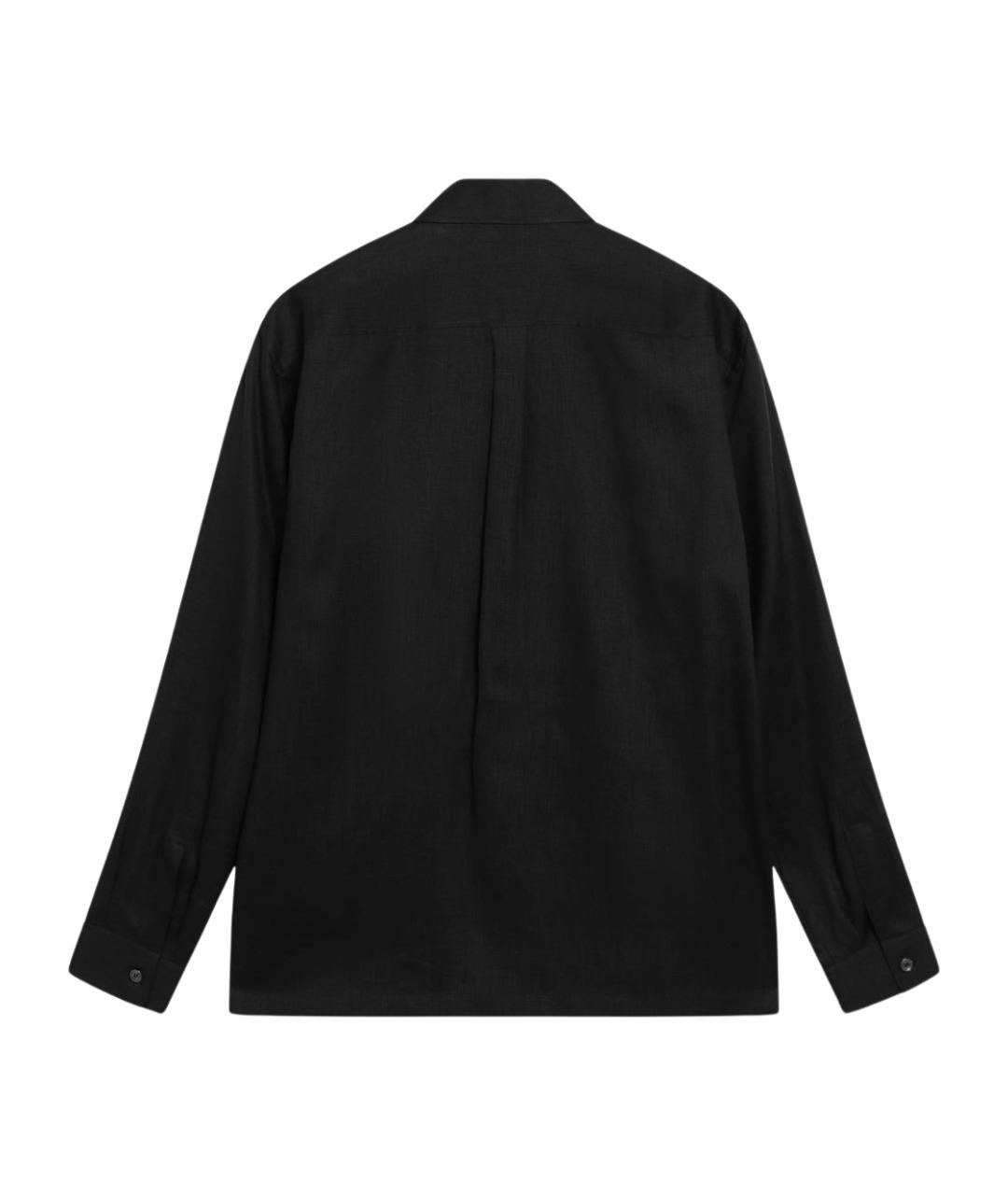 DOLCE&GABBANA Черная льняная кэжуал рубашка, фото 2