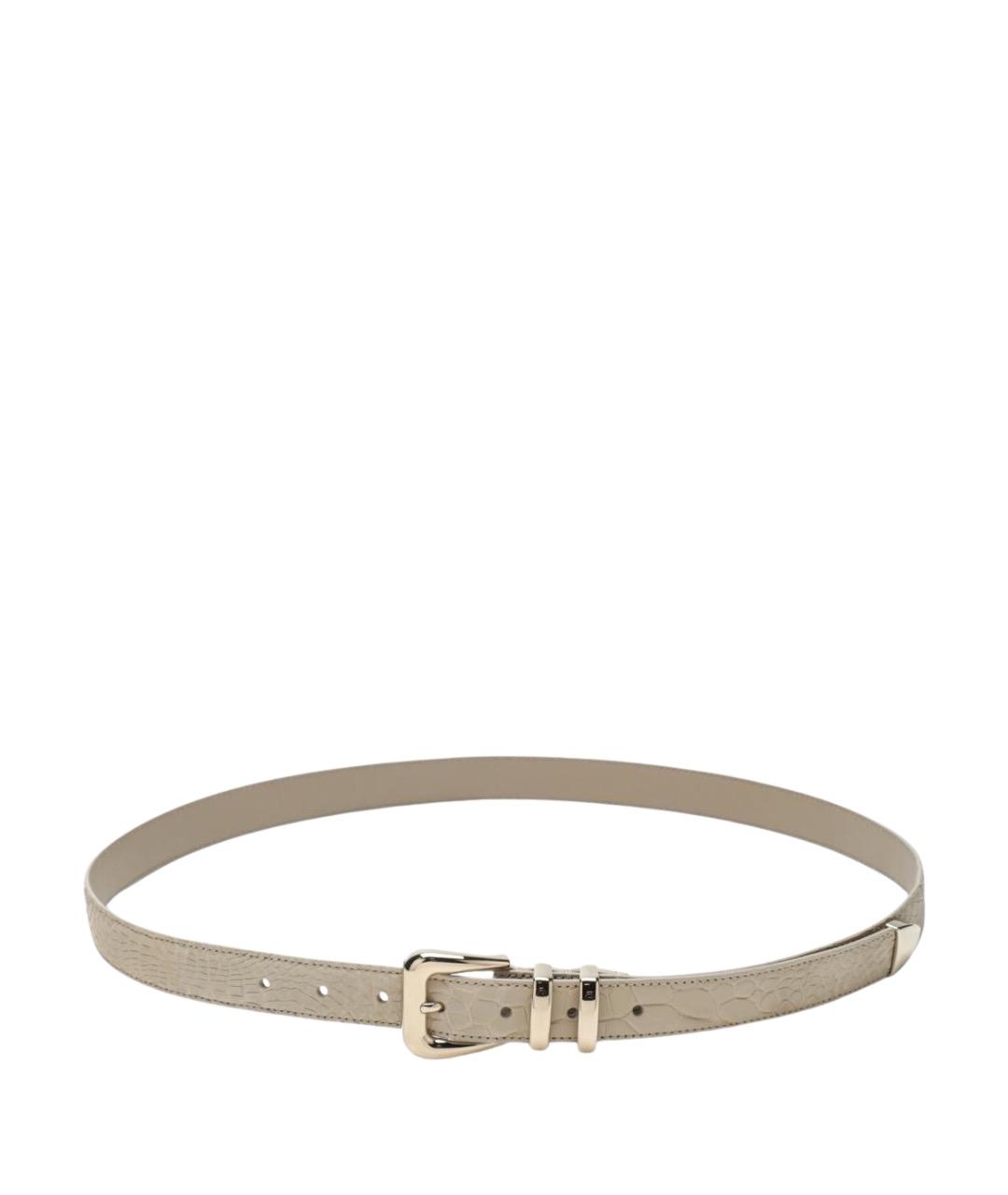 BRUNELLO CUCINELLI Бежевый кожаный ремень, фото 1