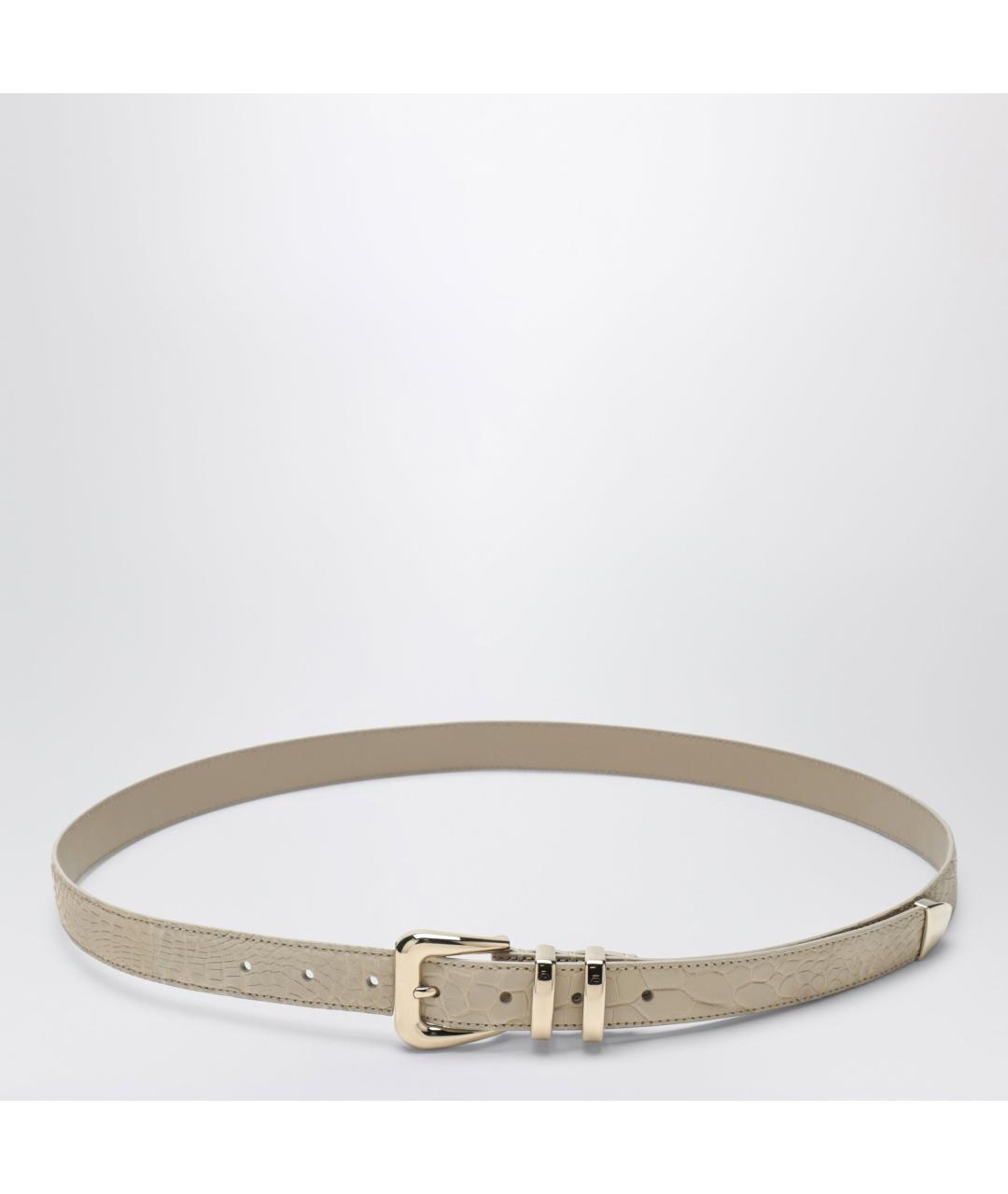 BRUNELLO CUCINELLI Бежевый кожаный ремень, фото 3