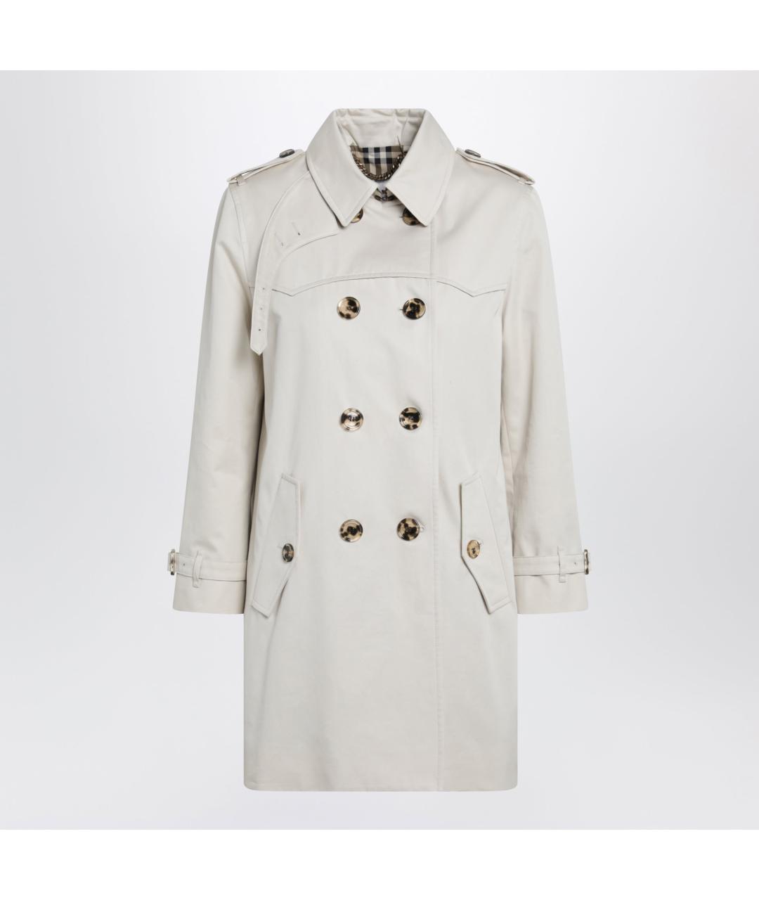 BURBERRY Бежевый хлопковый тренч/плащ, фото 3
