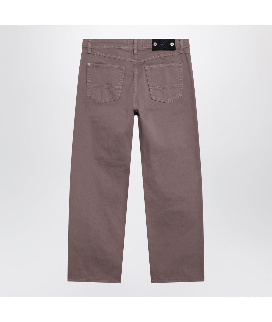 STONE ISLAND Фиолетовые хлопковые повседневные брюки, фото 2