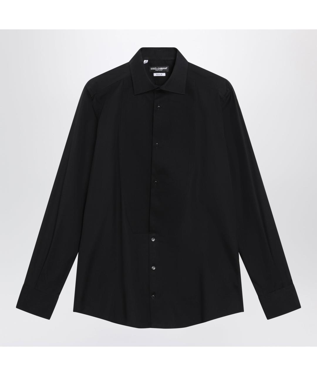 DOLCE&GABBANA Черная хлопковая кэжуал рубашка, фото 3