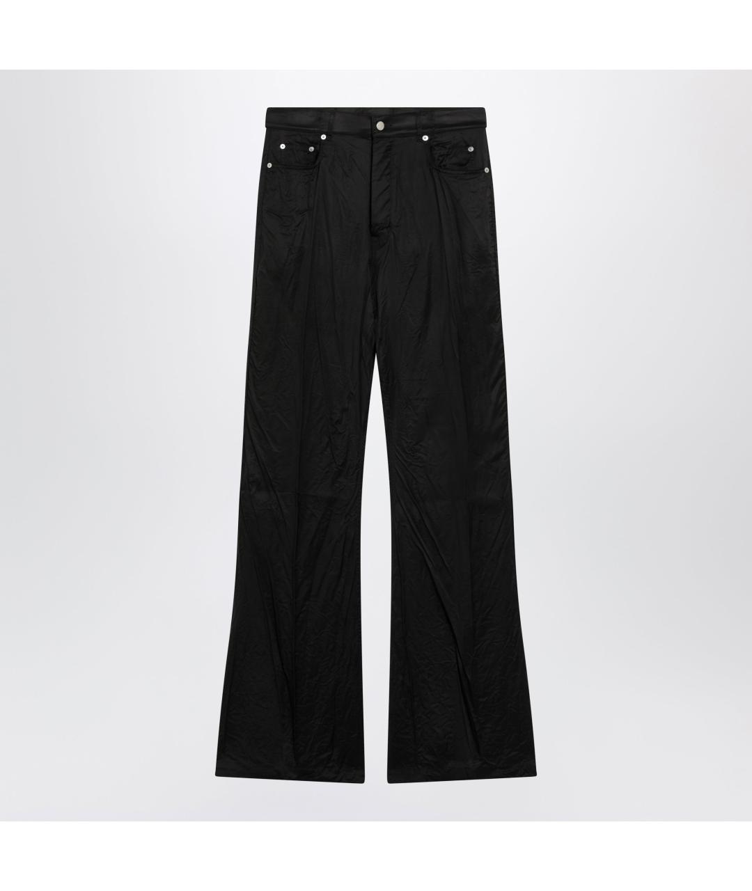 RICK OWENS Черные полиамидовые повседневные брюки, фото 2