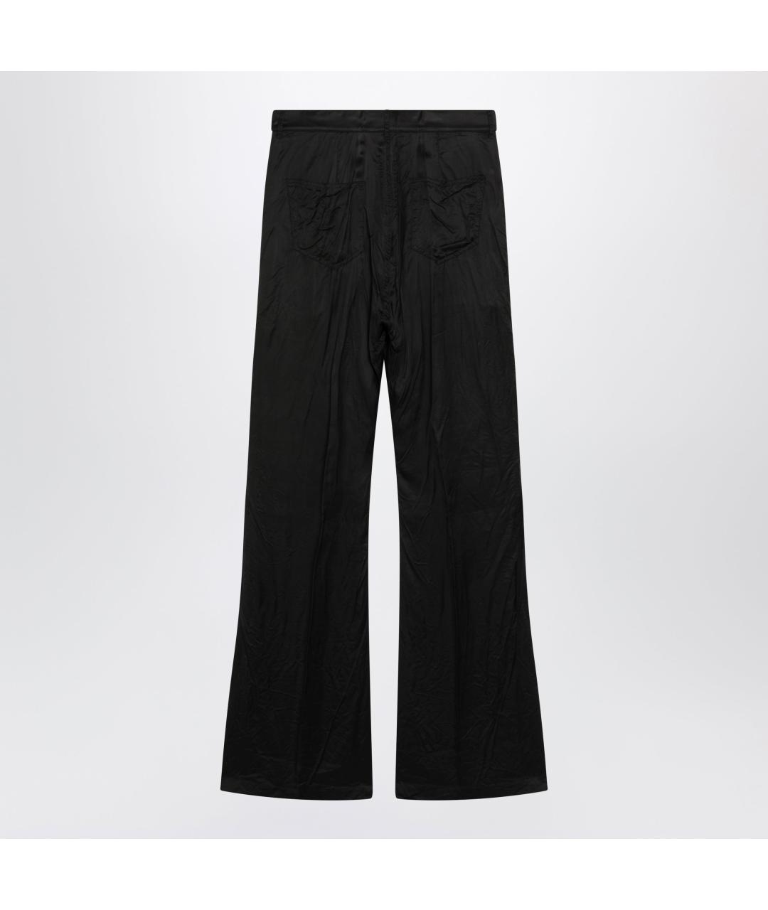 RICK OWENS Черные полиамидовые повседневные брюки, фото 3