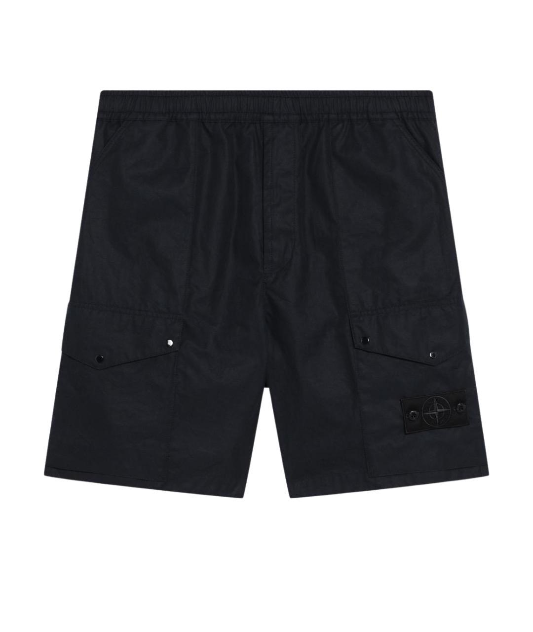 STONE ISLAND Синие хлопковые шорты, фото 1