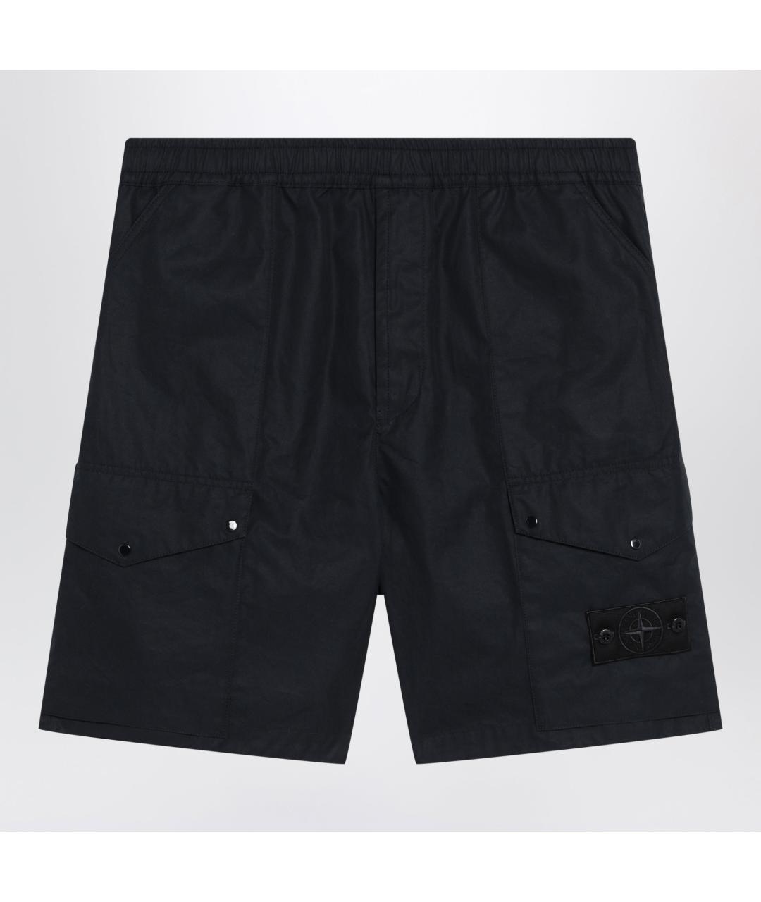 STONE ISLAND Синие хлопковые шорты, фото 3